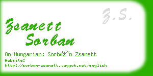 zsanett sorban business card